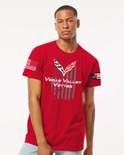 Load image into Gallery viewer, Vegas Valley Vettes Flag Shirt Short Sleeve Crewneck