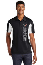 Load image into Gallery viewer, Color Block Vegas Valley Vettes Micropique Unisex Polo