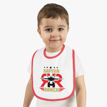 Load image into Gallery viewer, Raptor Ranch Baby Contrast Trim Jersey Bib