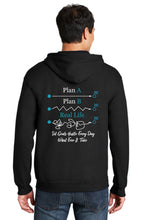 Load image into Gallery viewer, JA Unisex Black Full-Zip Hoodie Plans