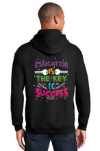 Load image into Gallery viewer, JA Unisex Black Pullover Hoodie Education is the Key to Success