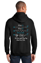 Load image into Gallery viewer, JA Unisex Black Pullover Hoodie Plans