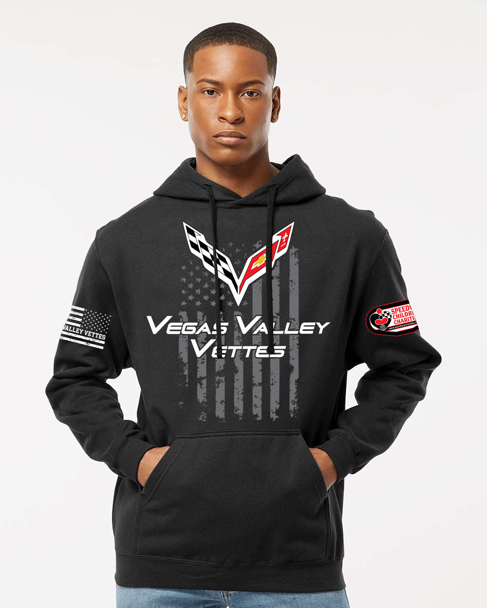 Vegas Valley Vettes Flag Pullover Hoodie