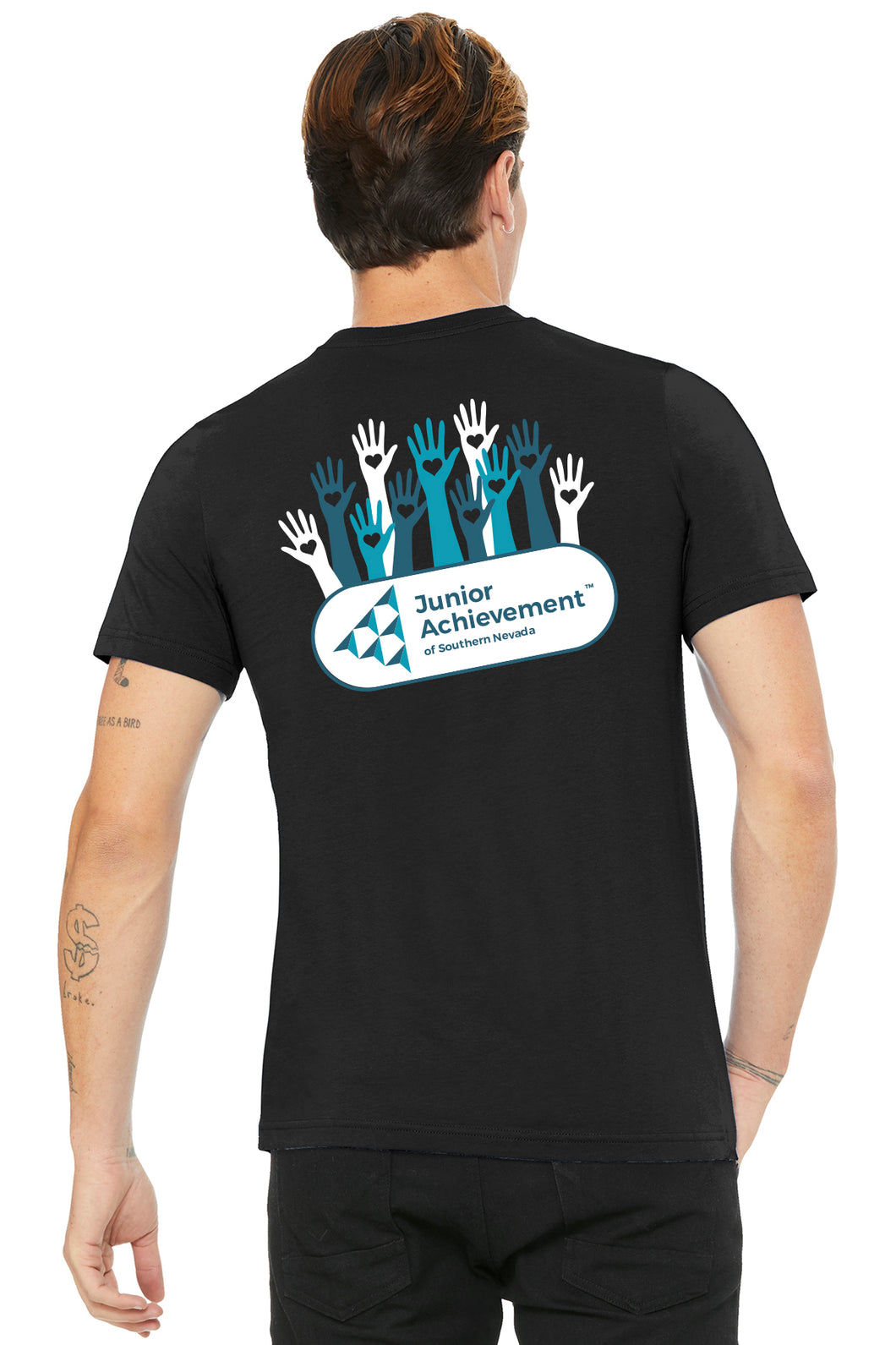 JA Crew Neck T-Shirt Volunteer Hands