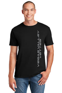 Vegas Valley Vettes Vertical Front Crewneck T-Shirt