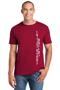 Vegas Valley Vettes Vertical Front Crewneck T-Shirt