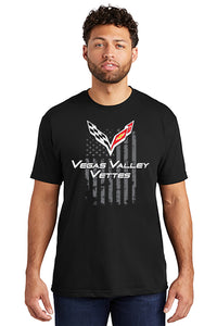 Vegas Valley Vettes Flag Shirt Short Sleeve Crewneck