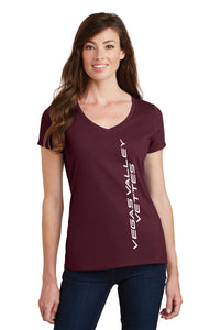 Vegas Valley Vettes Vertical Front Woman's V Neck T-Shirt