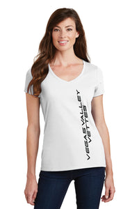 Vegas Valley Vettes Vertical Front Woman's V Neck T-Shirt