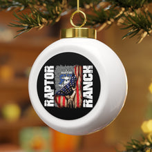 Load image into Gallery viewer, Raptor Ranch Flag Christmas Ball Ornament
